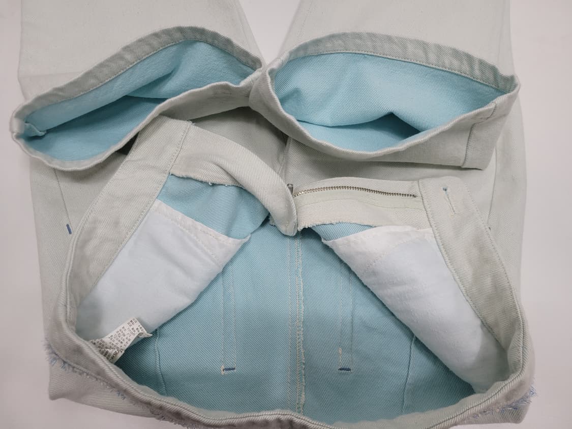 TIME 21SS 한섬 타임 와이드핏 데님 청바지 / 여 64 민트 연청 상품이미지8