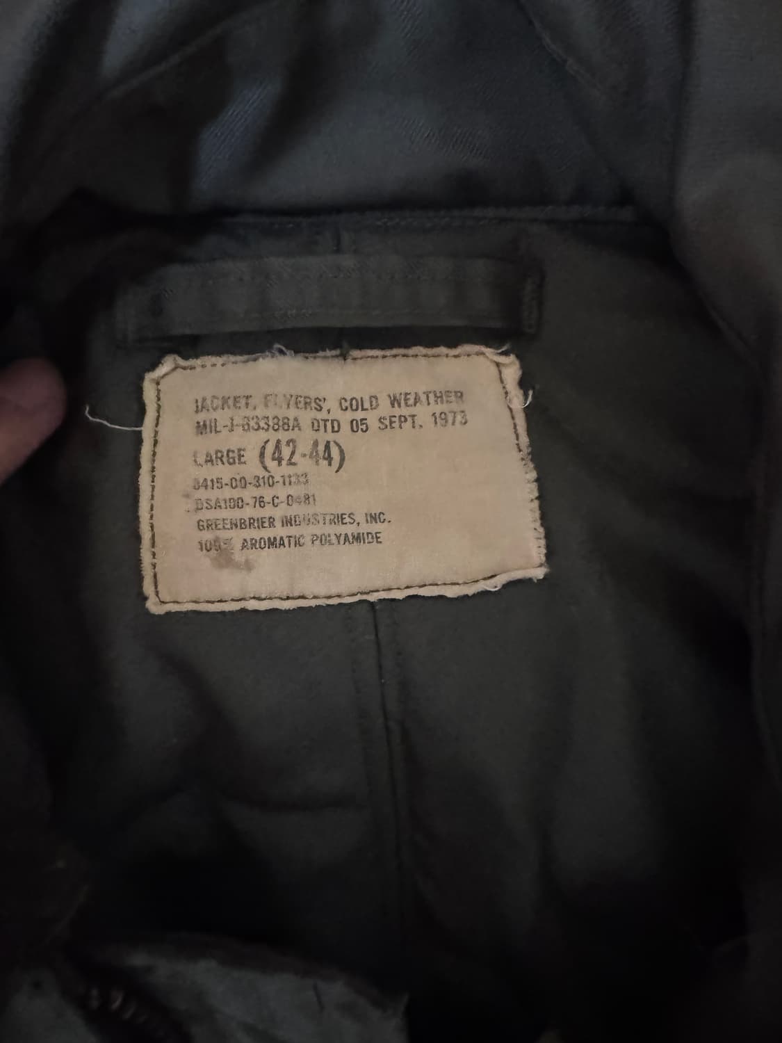 70s 그린브리어 CWU-45P 1세대 플라이트 자켓 (칸예 웨스트) 상품이미지3