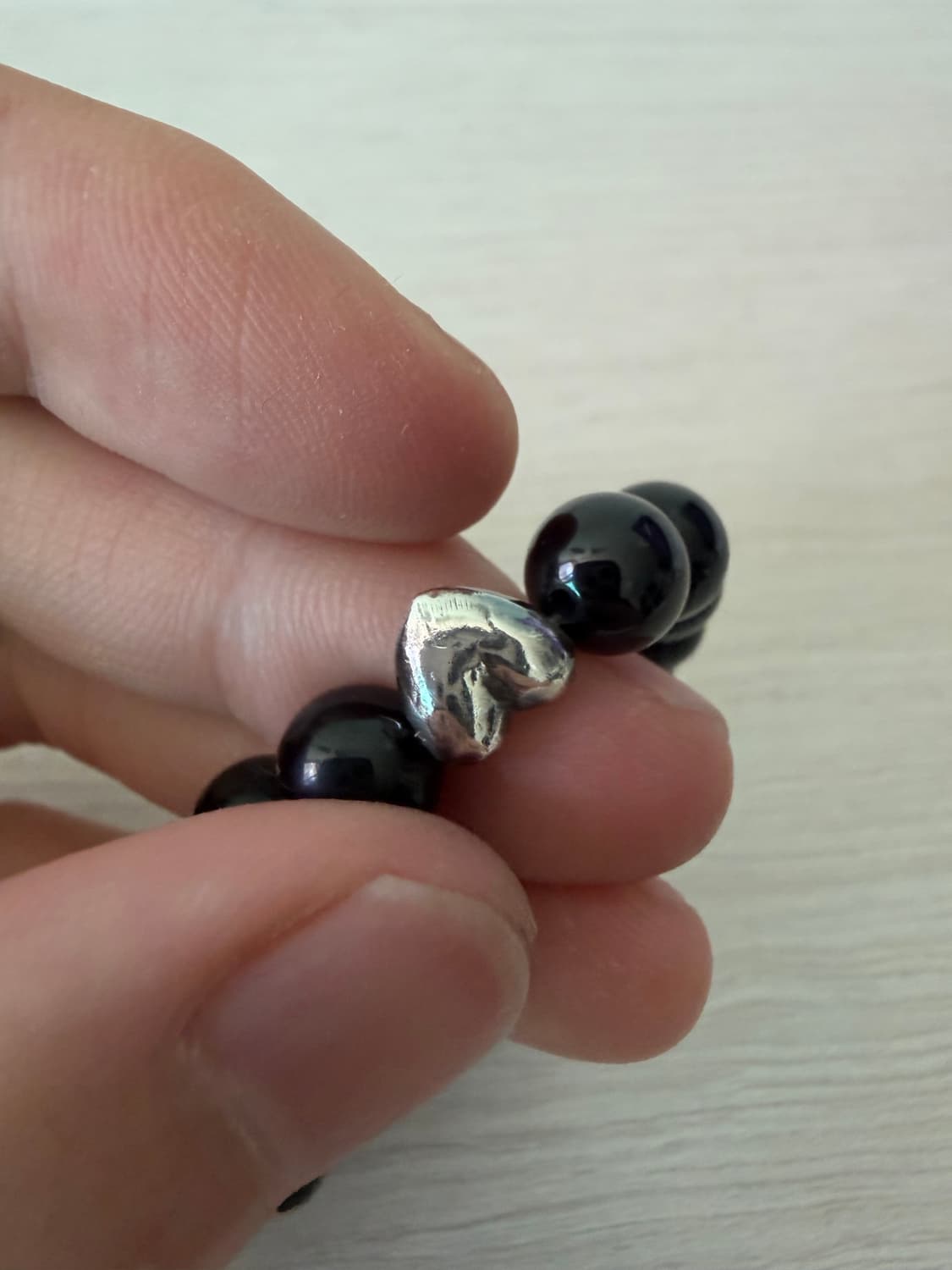 크롬하츠 하트 오닉스 비즈팔찌 6mm 상품이미지6