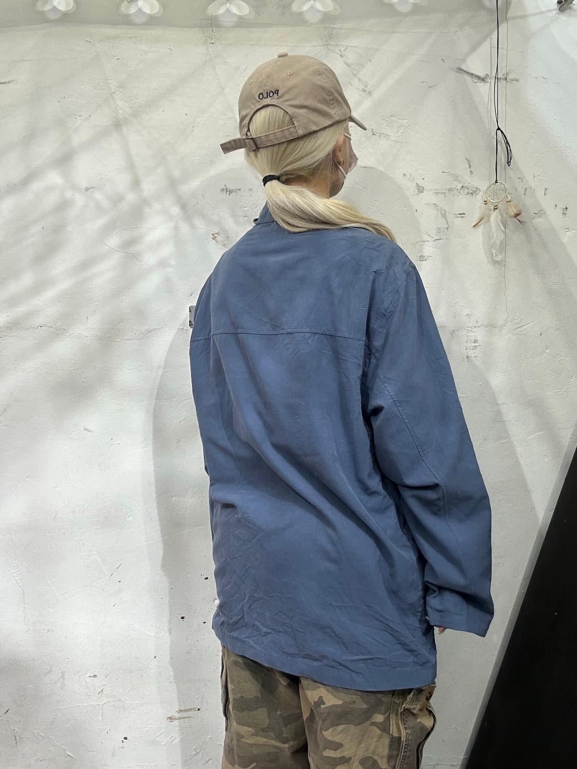 플레이보이 일본 빈티지 극희귀 블루종 자켓 야상 점퍼 L 상품이미지3