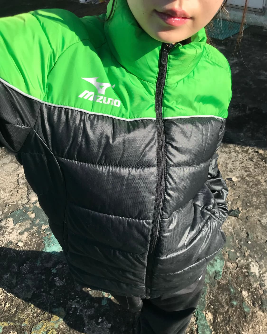 미즈노 형광팬 한 줄 패딩  상품이미지3