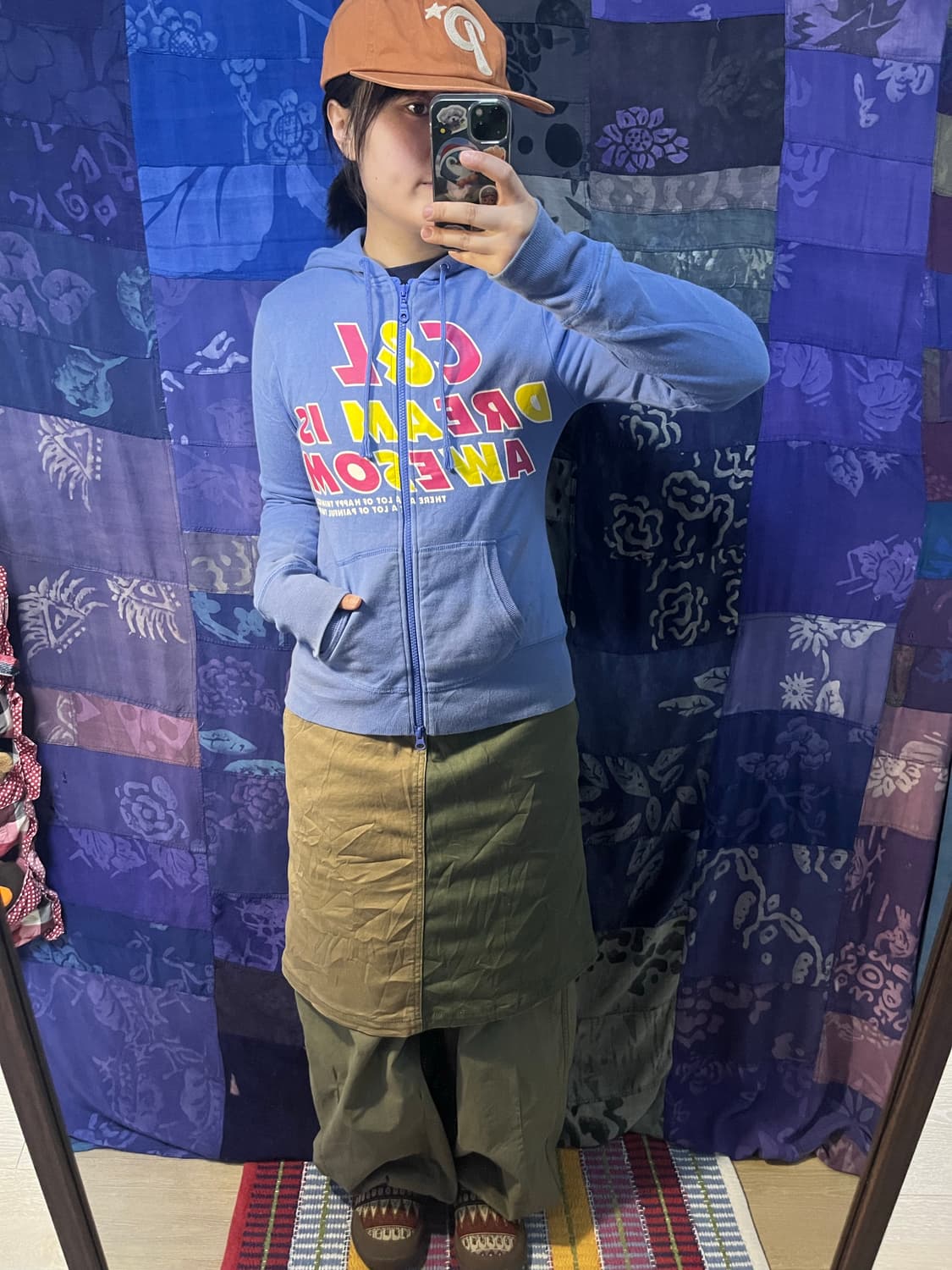 Co&lu 빅 로고 블루 후드집업 상품이미지2