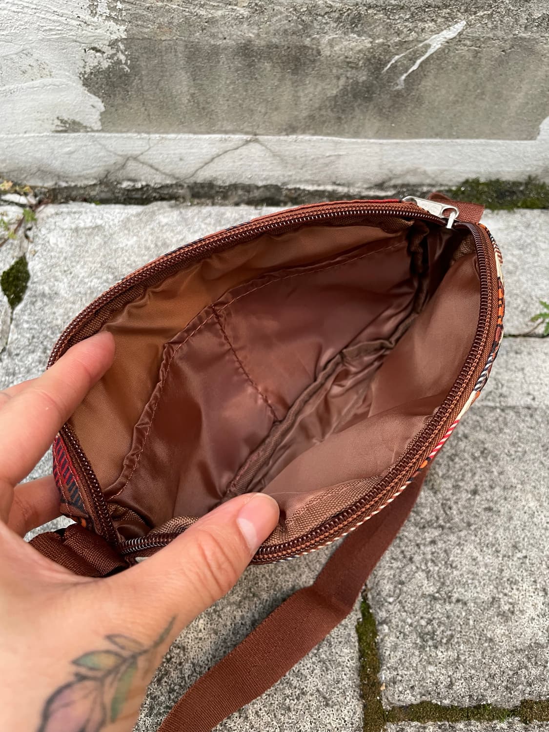 (빈티지)Bape 베이프 베이비 마일로 체크 숄더 크로스백 상품이미지4