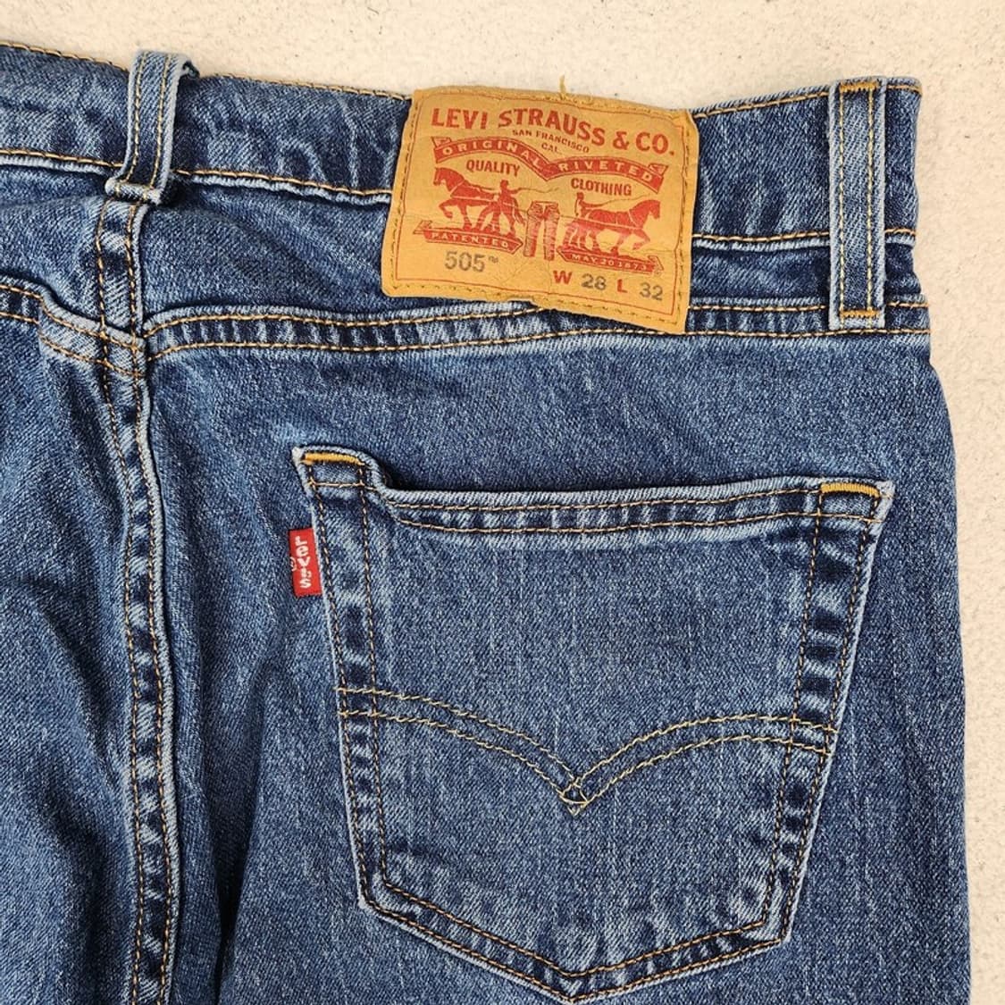 LEVI'S 505 레귤러 스트레이트 청바지 Women W28 L32 상품이미지5