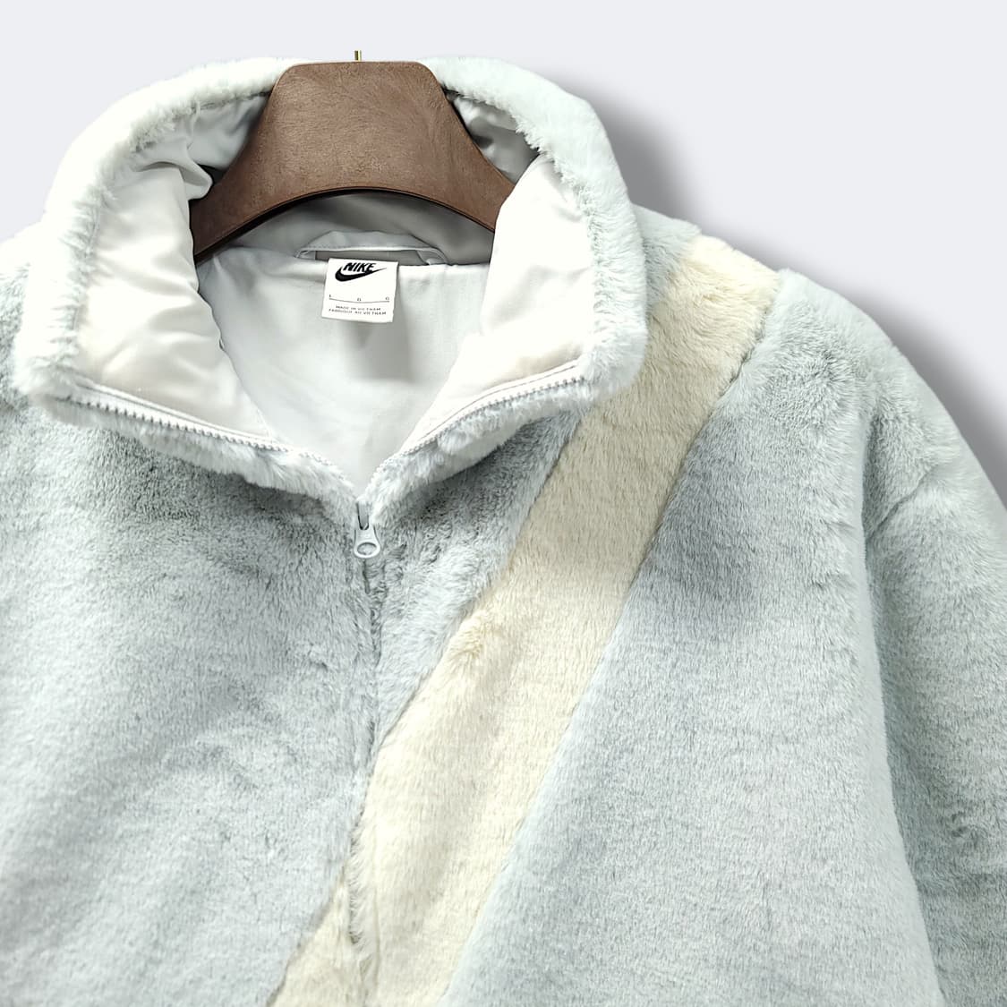 [90] 나이키 스카이블루 빅 스우시 셰르파 플리스 퍼 집업 자켓 상품이미지4