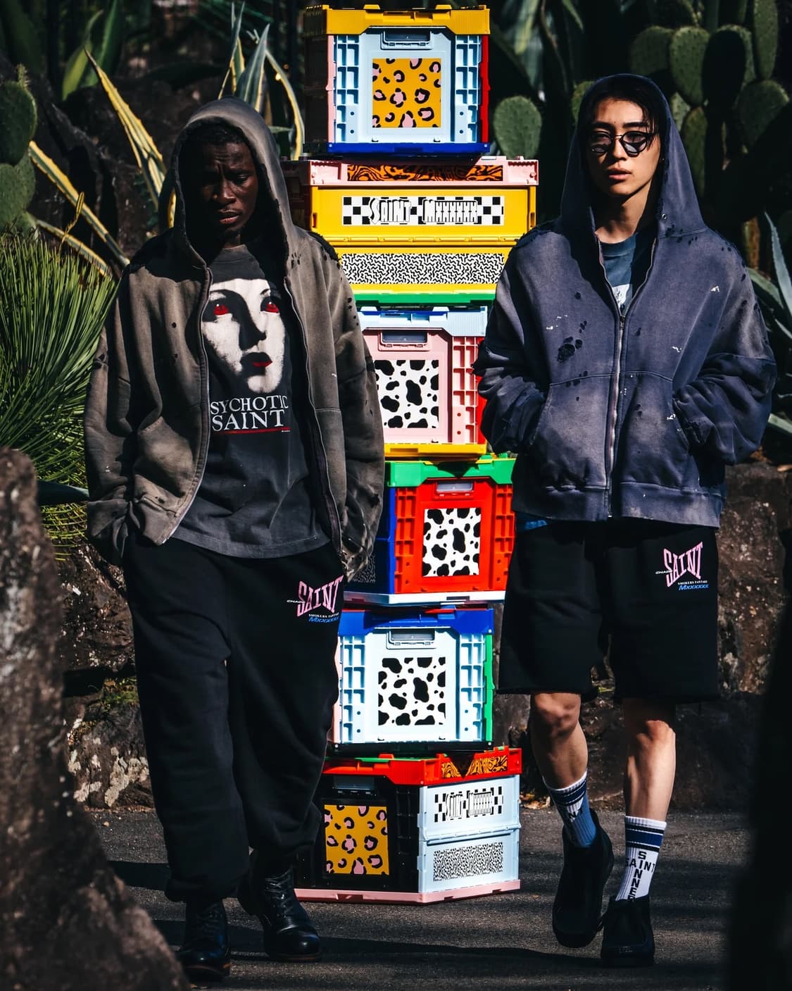 [m]세인트미카엘 zip hoodie 블랙 집후디 상품이미지2