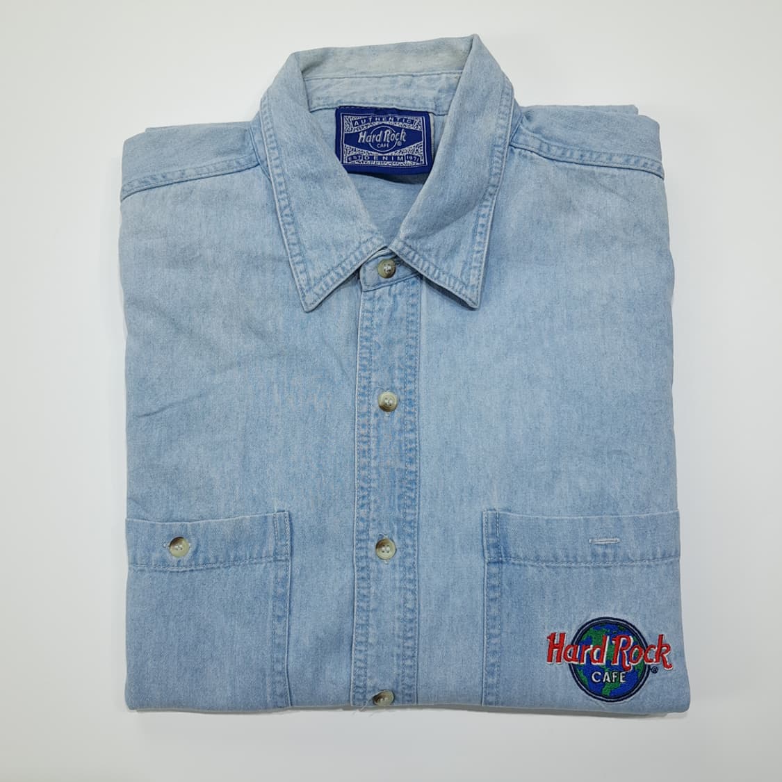 CL599 L 하드락카페 90s 머틀 비치 All Is One 데님셔츠 상품이미지8