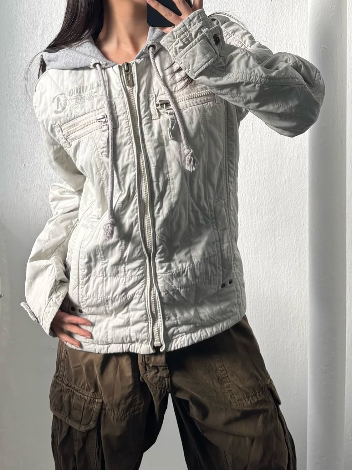 Buckaroo Ivory Hood Jacket 상품이미지2