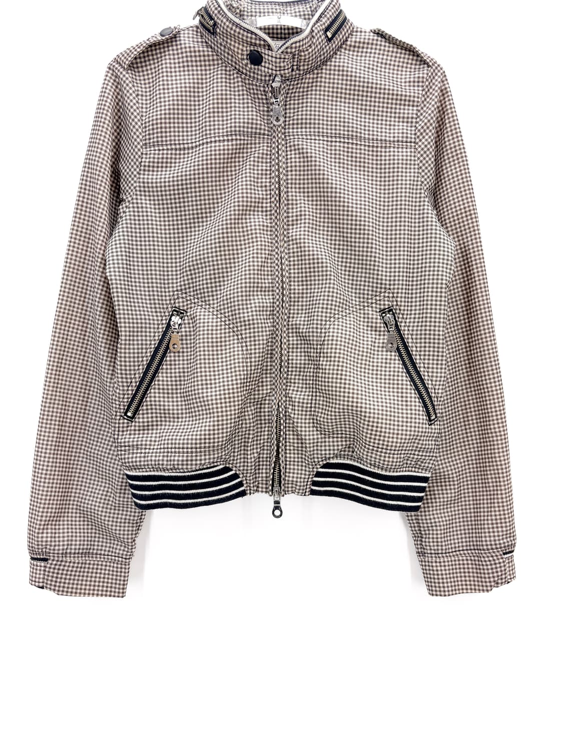 빈티지 체크 투웨이 집업 자켓 상품이미지5