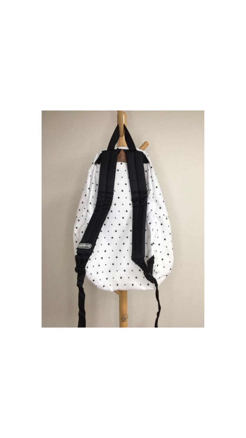 아웃도어 프로덕트 화이트 별 무늬 백팩 상품이미지5