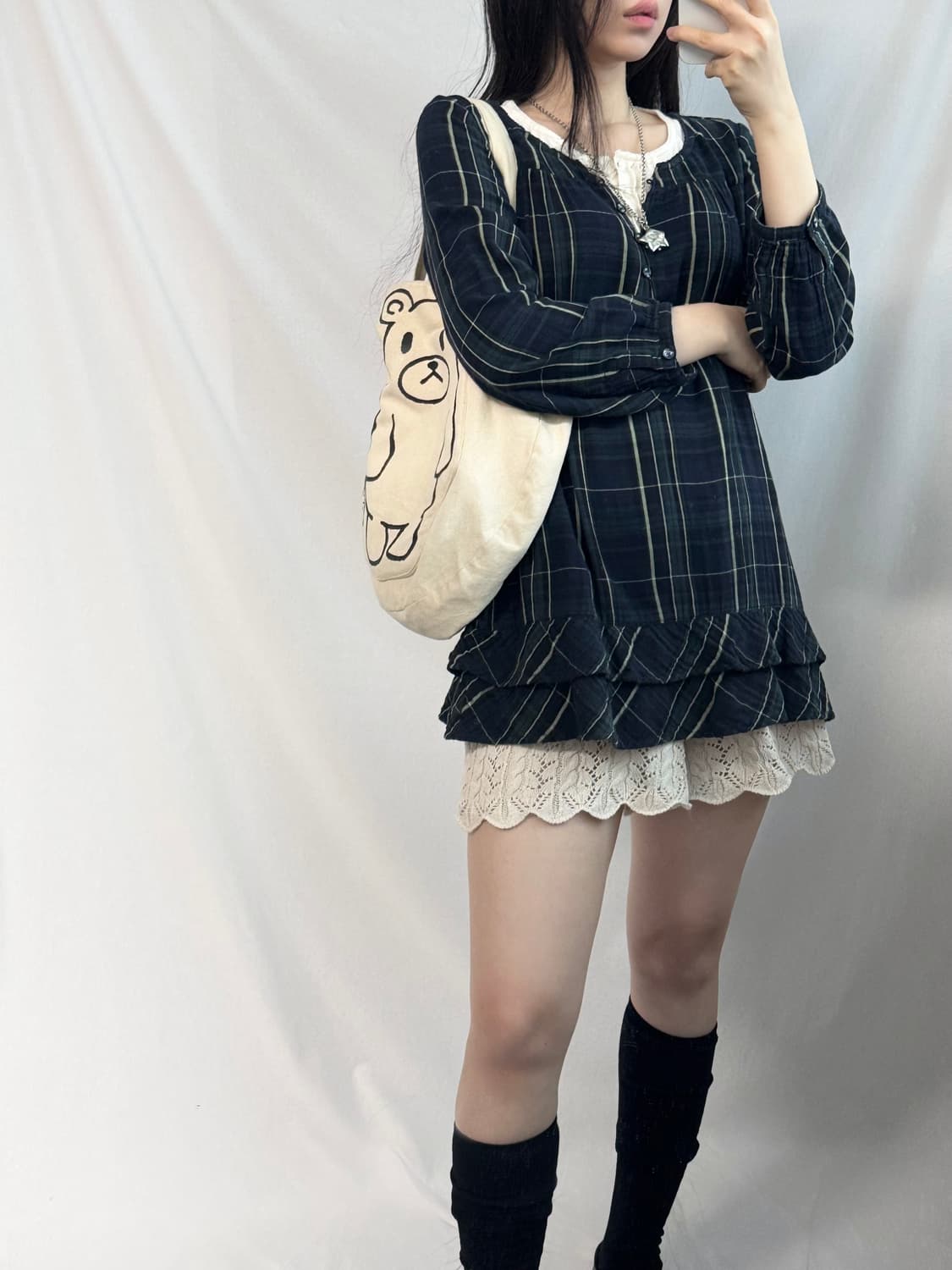 머쉬룸 쿠마 캔버스 숄더백 상품이미지7