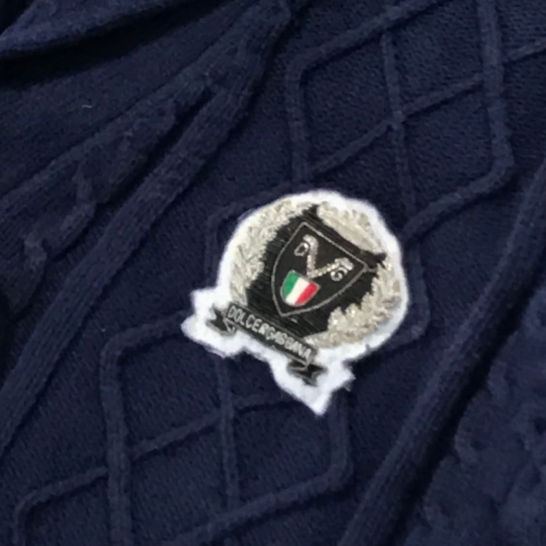 돌체 앤 가바나 네이비 케이블 숄 카라 가디건 여성 55 66 사이즈  상품이미지5