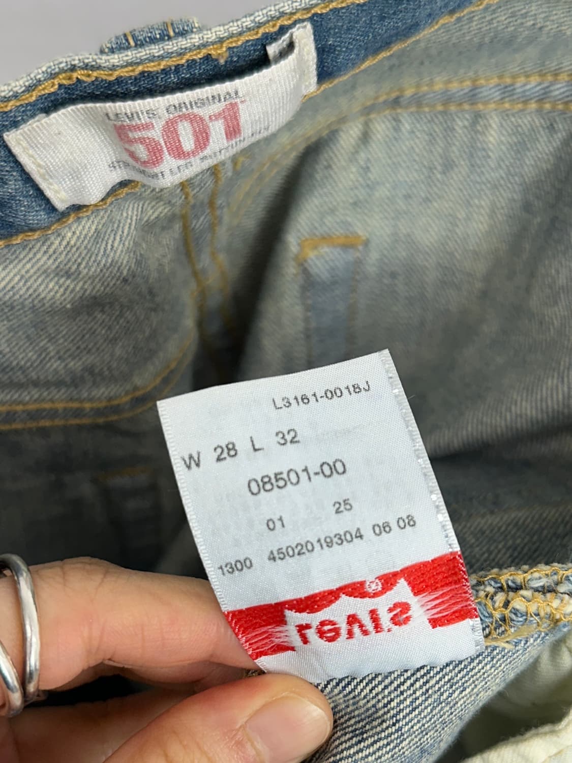 Levi’s 00s 501 Wash Straight Denim Jeans 상품이미지9