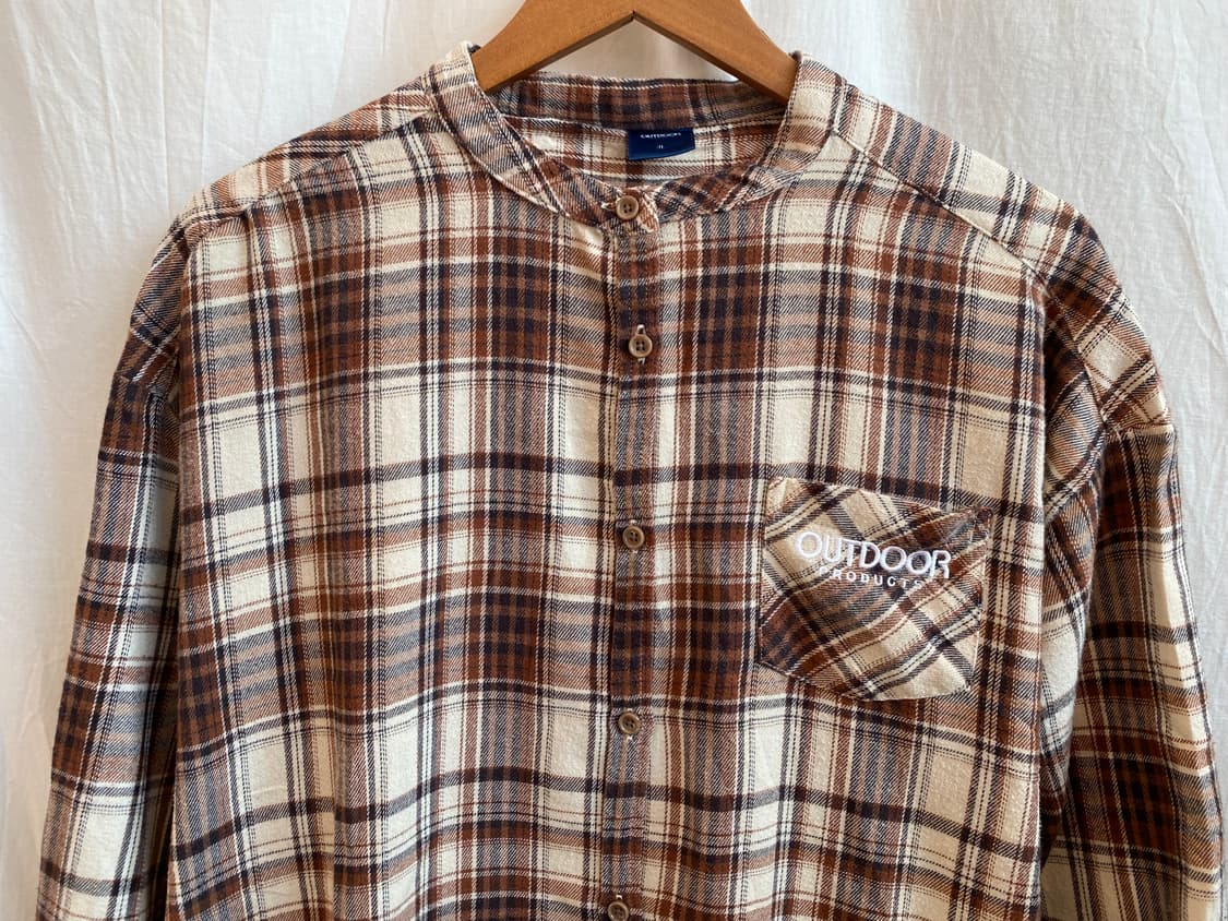 OUTDOOR 체크 7부 셔츠원피스(XL) 상품이미지3