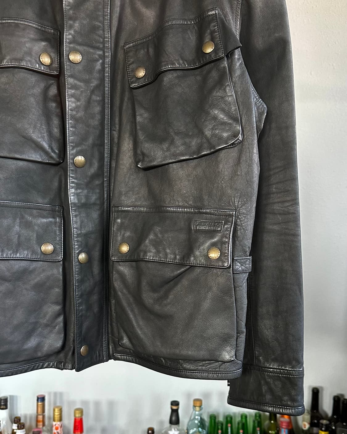 [XL]폴로 랄프로렌 소가죽 모터싸이클 바이커 레더 자켓 상품이미지4