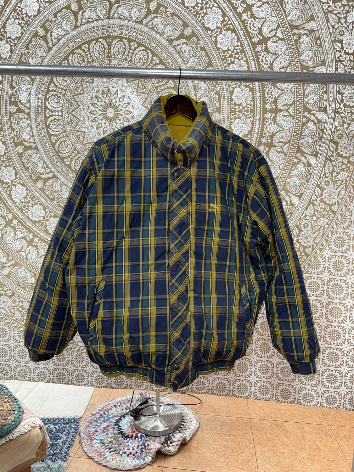 퓨마 90‘s 올드스쿨 리버시블 덕다운 체크 패딩  상품이미지3