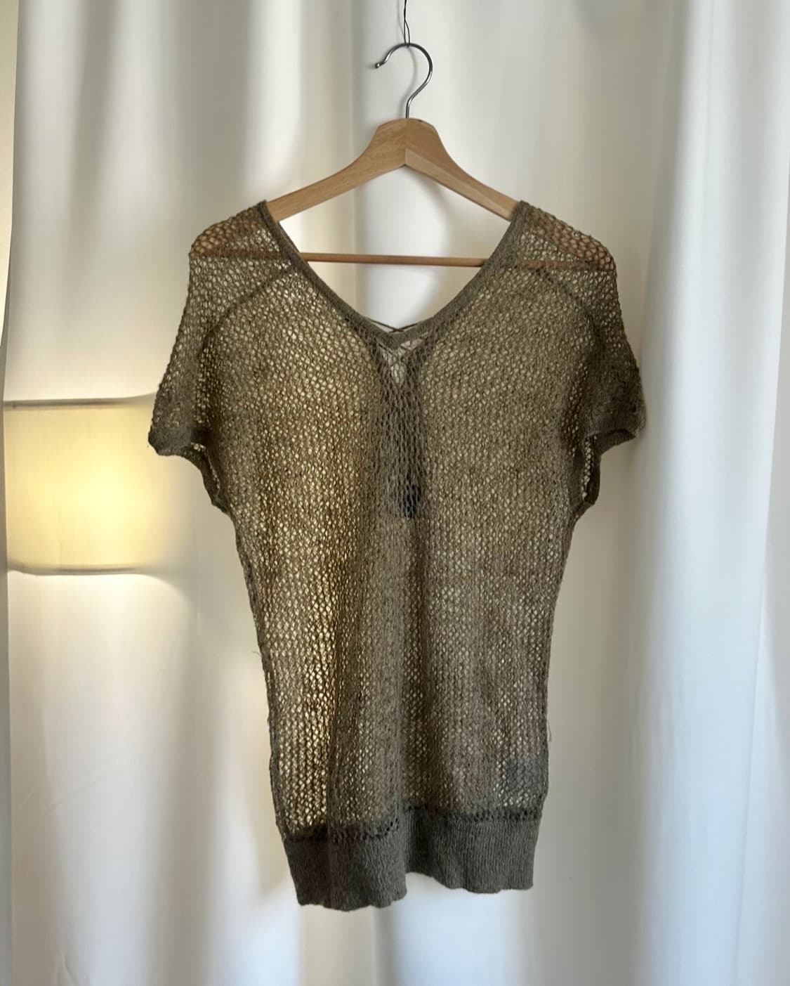 [PLACE] mohair lace-up knit top 상품이미지1