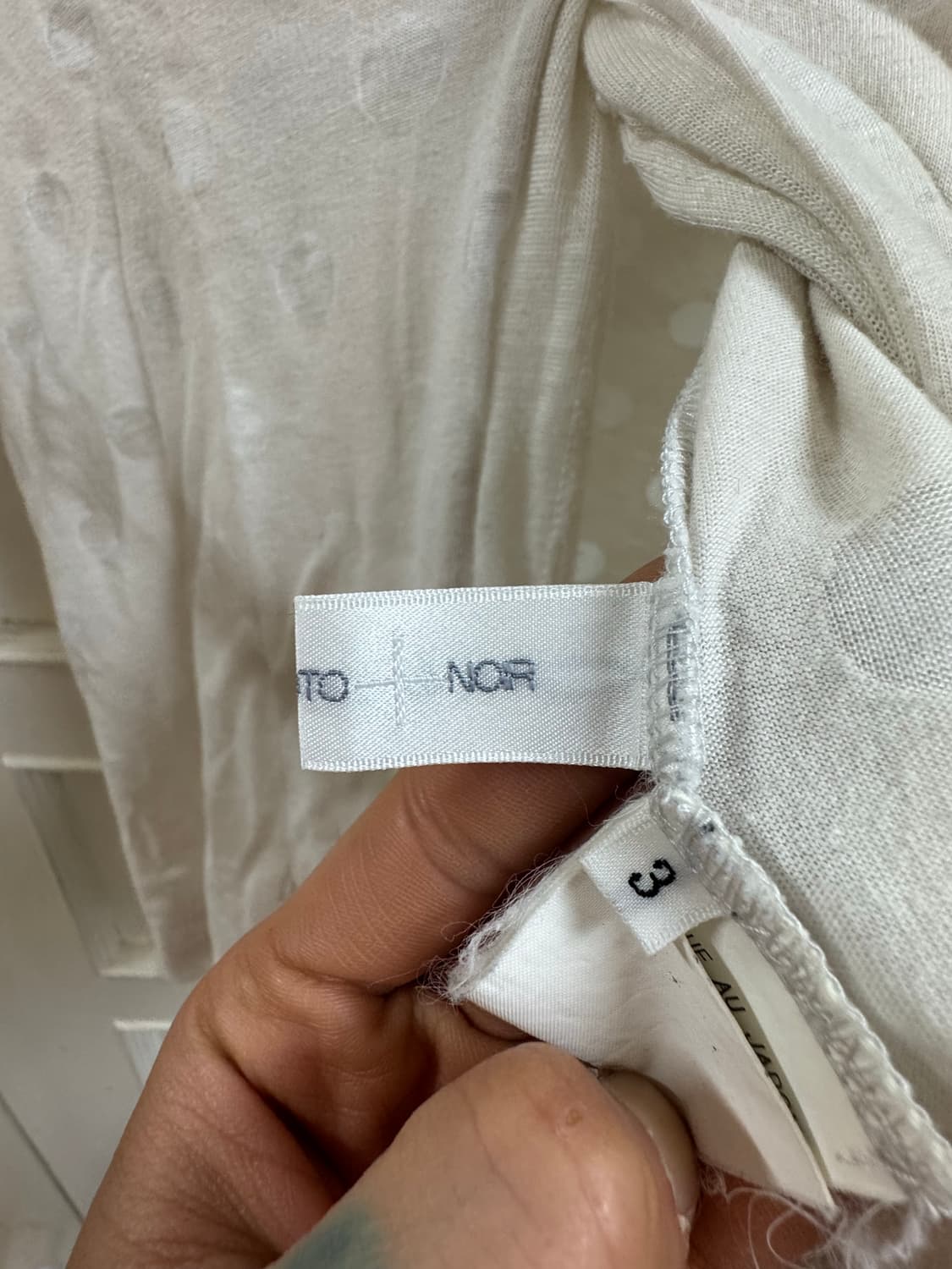 요지야마모토 도트 패턴 가디건 상품이미지3