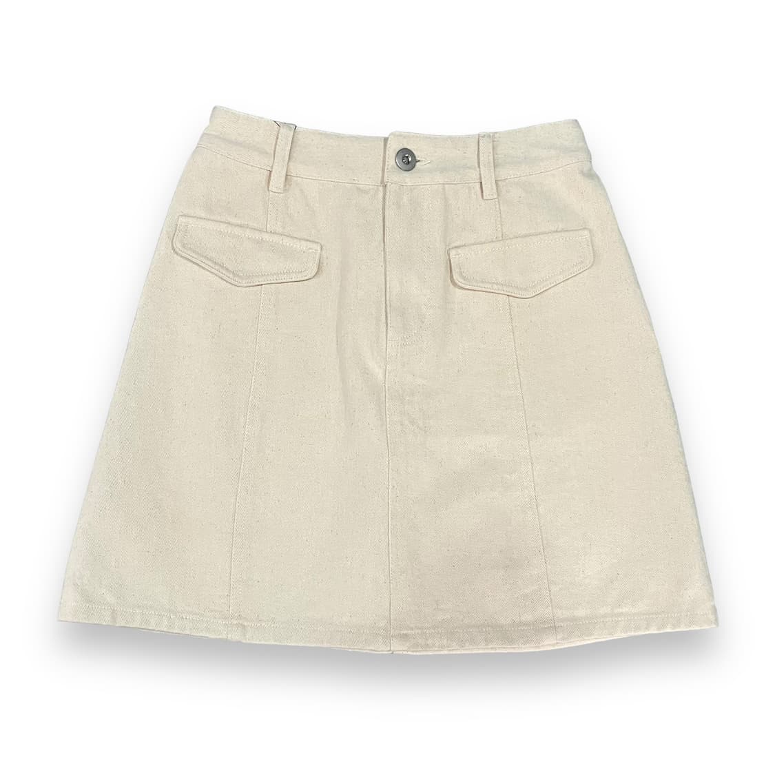 코튼 오트밀 미니스커트 상품이미지2