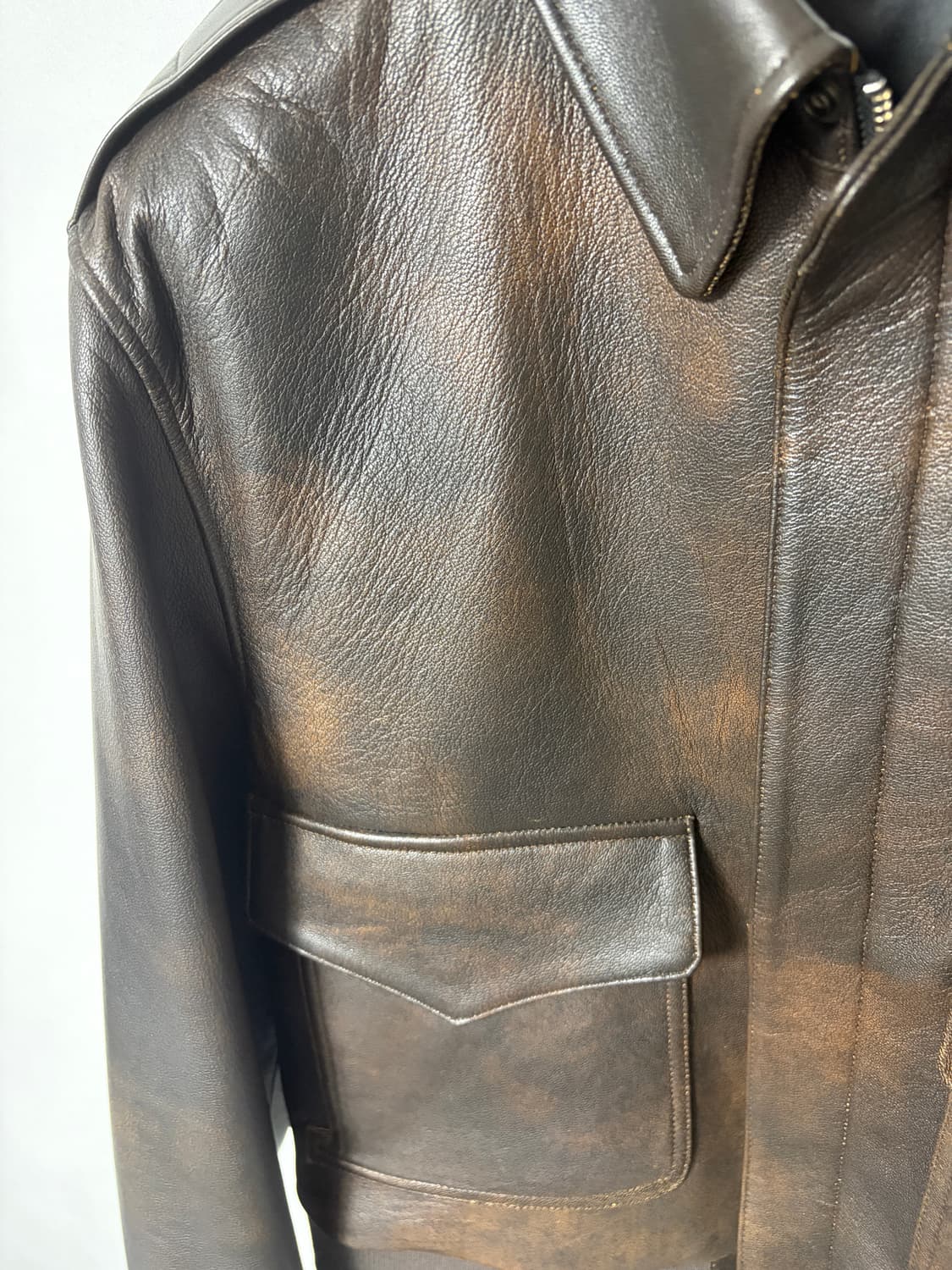 25fw 토니웩 고트에비터블(a2) 레더자켓 다크브라운 L 상품이미지2