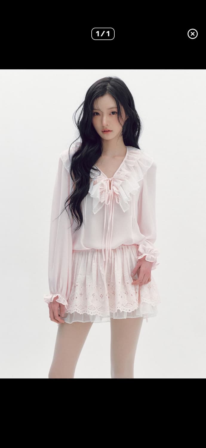 (구해요) 더티스 페탈 블룸 드레스 화이트, 핑크 상품이미지1