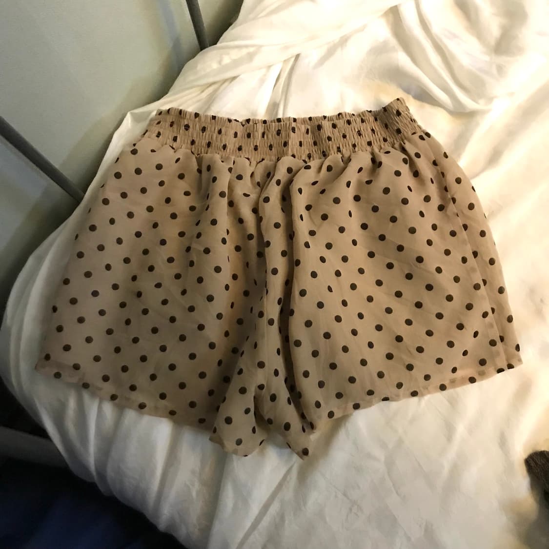 Vintage 로맨틱 코코아 도트 팬츠 상품이미지3