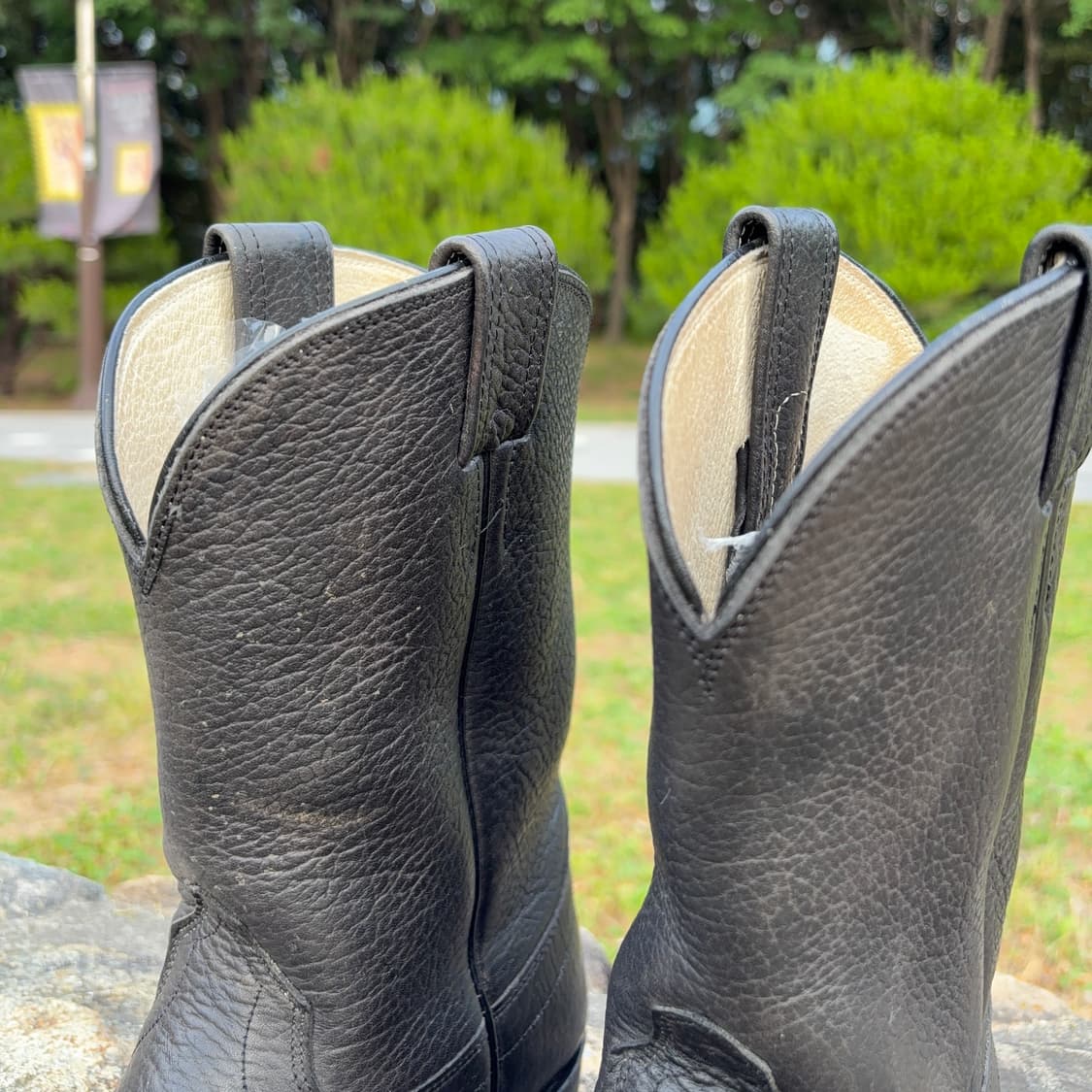 Olathe Boots 블랙 레더 웨스턴 부츠 상품이미지8