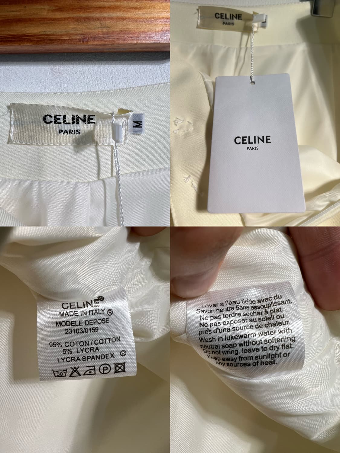 (새상품) CELINE 셀린느 로고 랩 치마 바지 (25inch) 상품이미지7