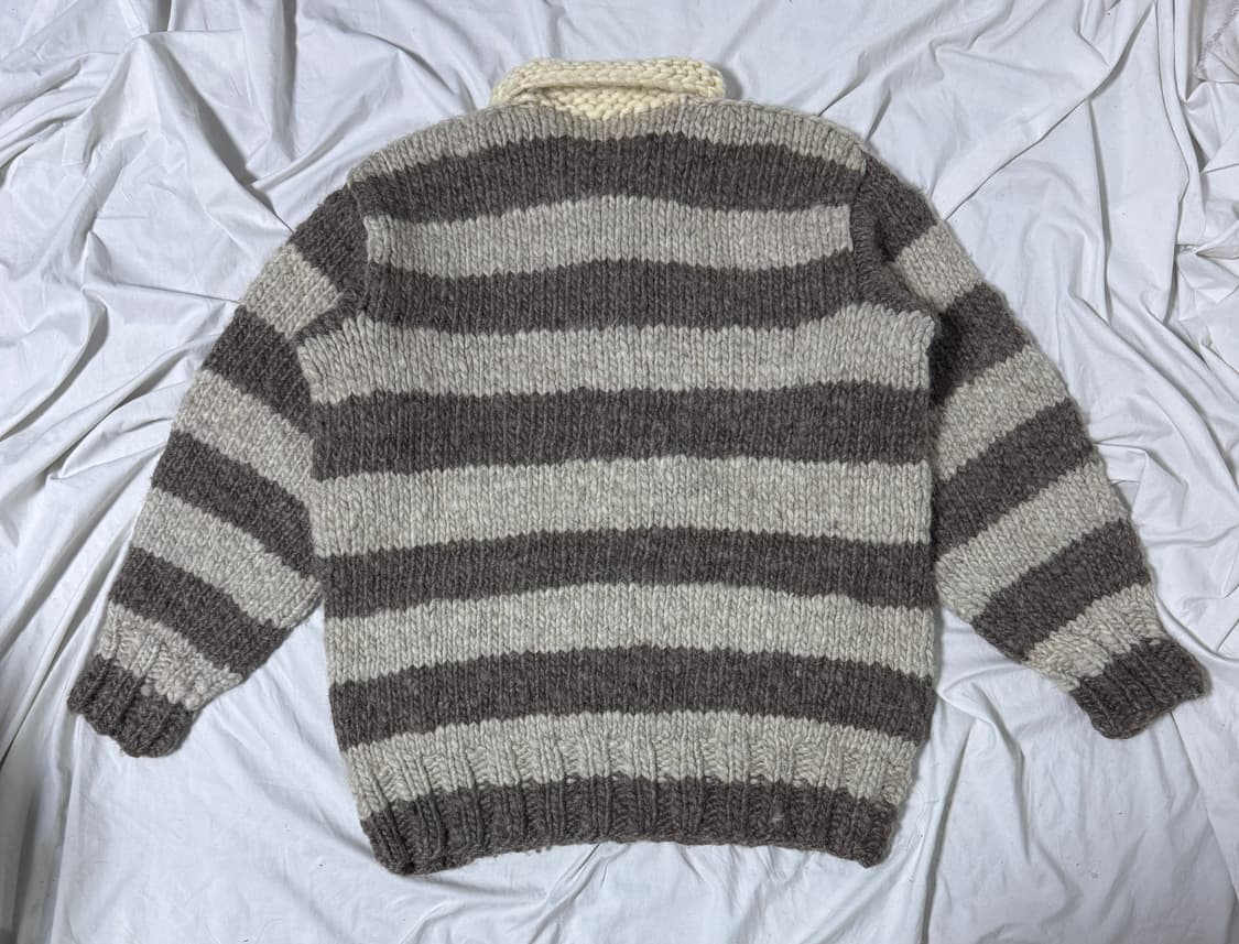 빈티지 캐나다 보더 코위찬 스웨터 헤비울 상품이미지2