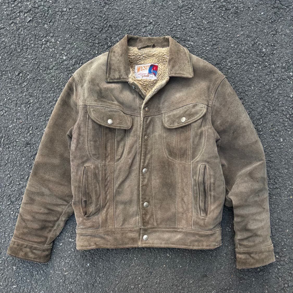 80년대 미국 쇼트 웨스턴 스웨이드 자켓 상품이미지1