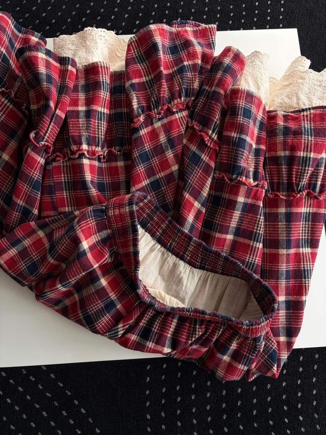 layered check patterned skirt 상품이미지9