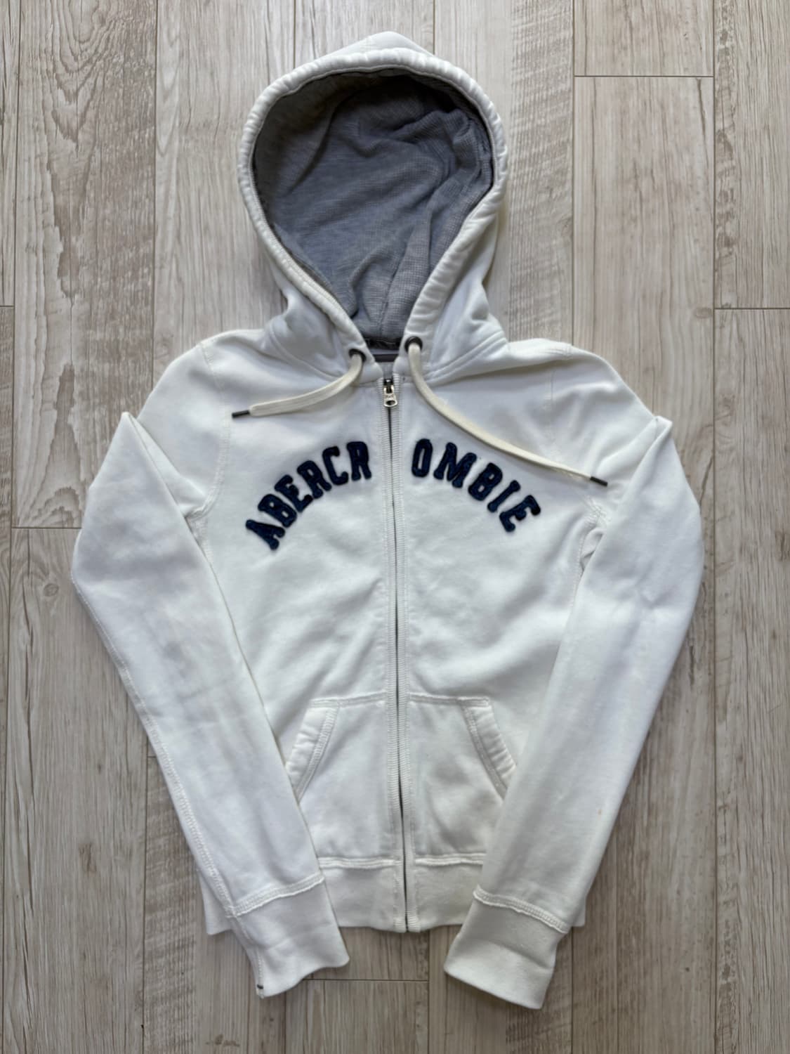 아베크롬비 딱붙핏 후드집업 화이트 xs 상품이미지1