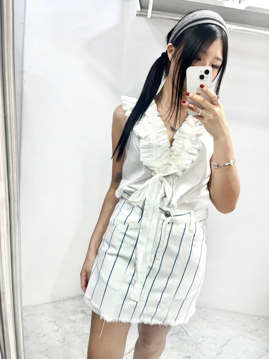 AMERICAN EAGLE Stripe skirt 상품이미지4