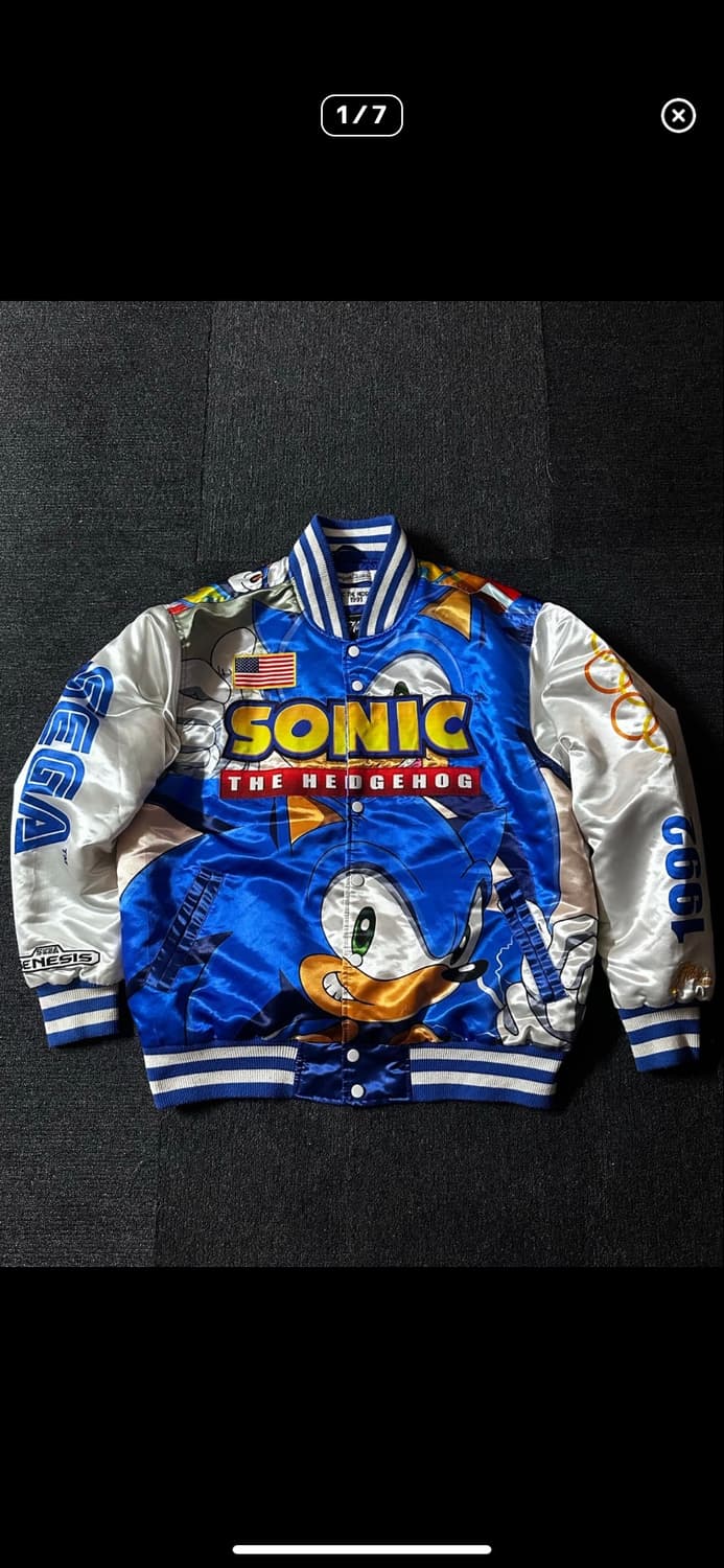 SEGA Headgear 클래식 소닉 더 헤치옥 1992 사틴 자켓 상품이미지1