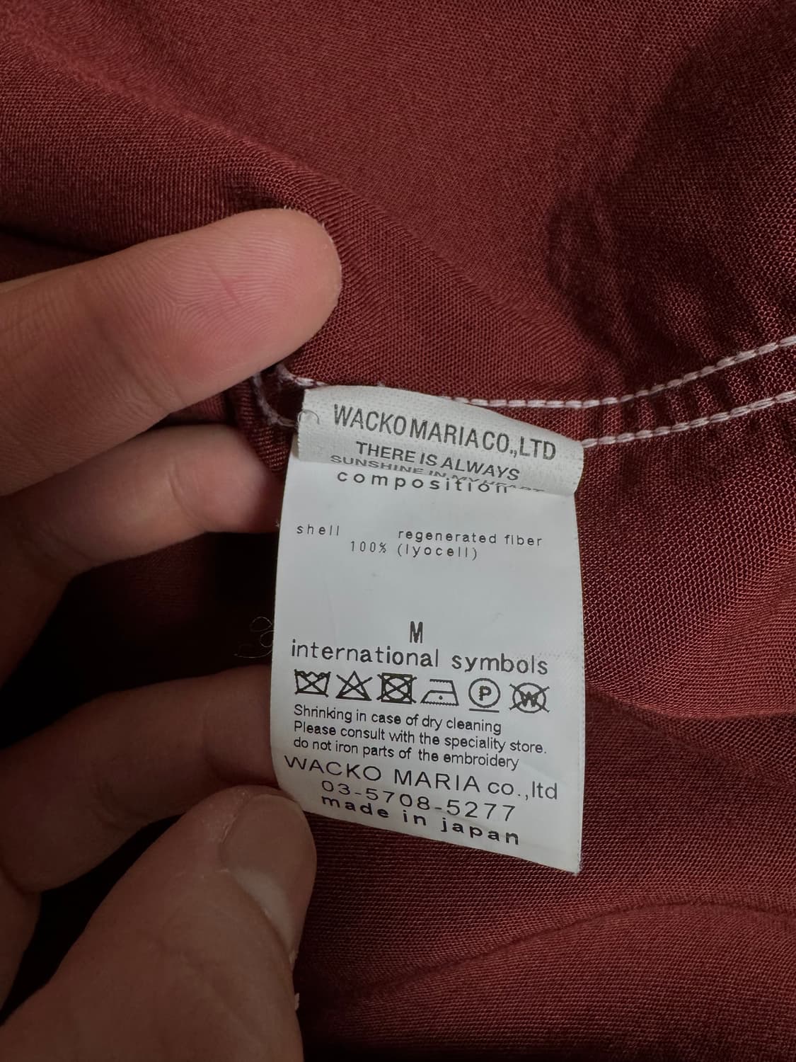 [M] 와코마리아 50s 셔츠 버건디 상품이미지8