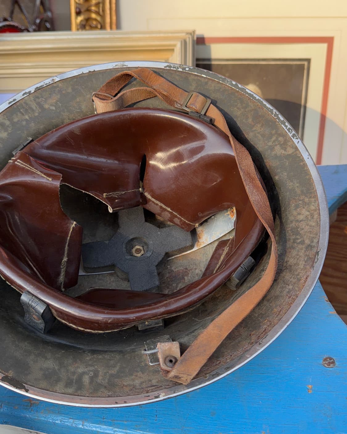 빈티지 소품 1950년 WWII 영국군 철모 상품이미지5