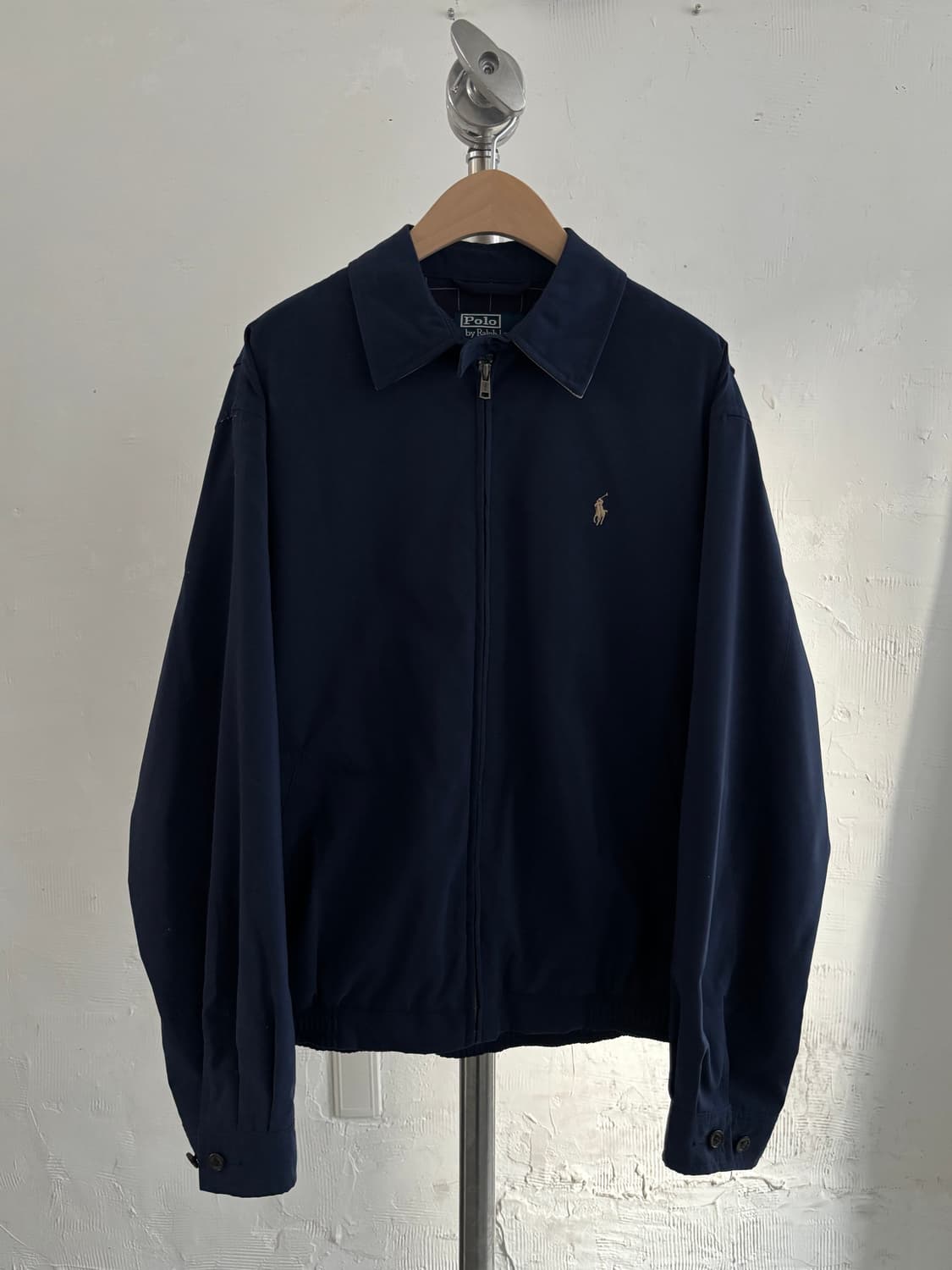  Polo 폴로 랄프로렌 네이비 안감체크 폴리쉘 헤링턴 자켓  상품이미지1