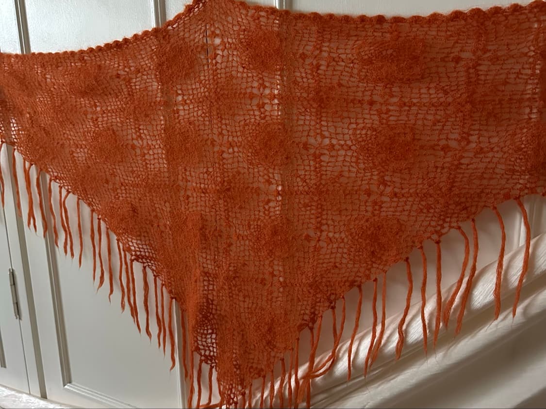 Orange Sunburn Fringe Scarf 상품이미지8