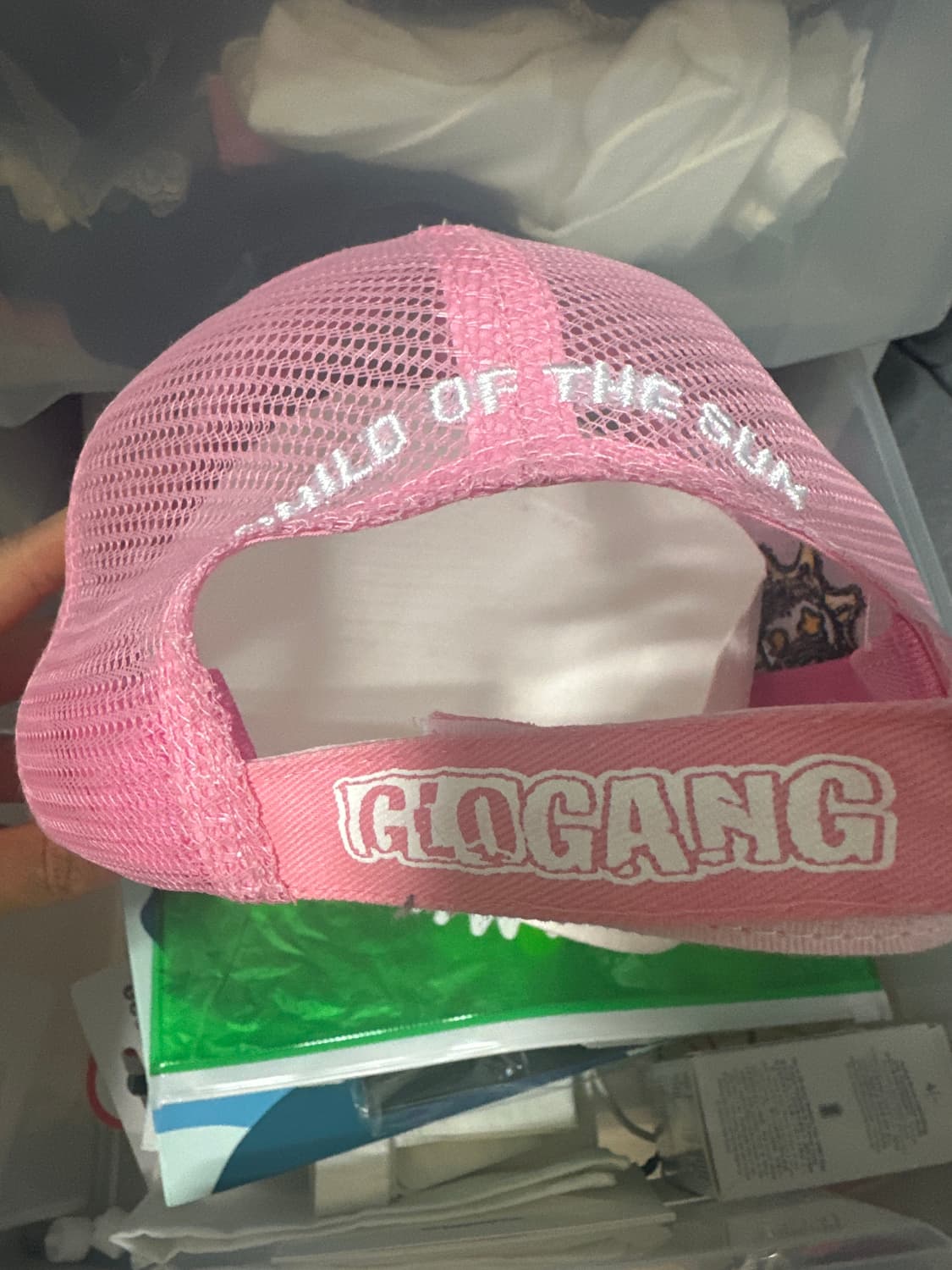 치프키프 글로갱 glogang 핑크 클래식 로고캡 매쉬캡 새상품 상품이미지2