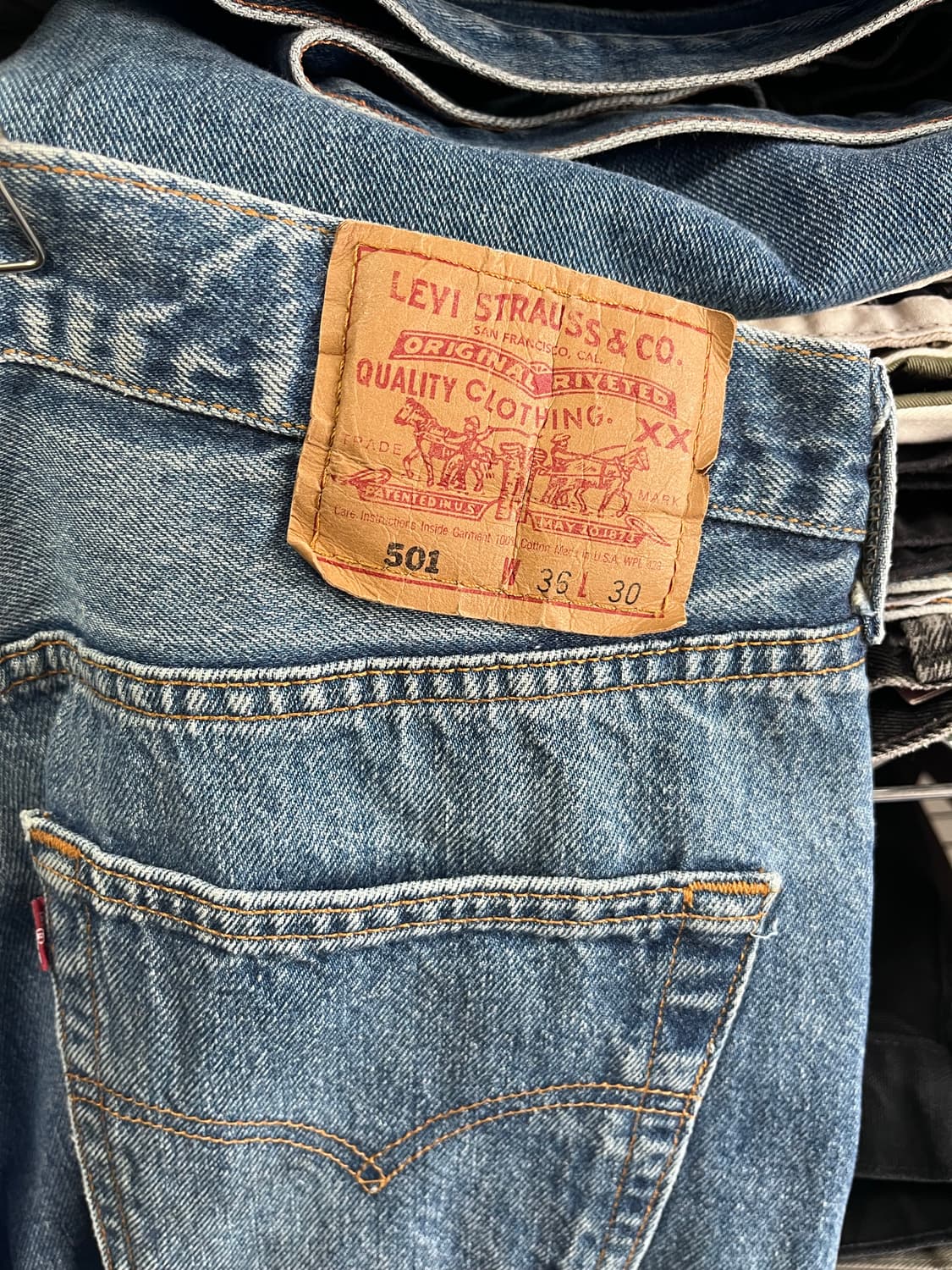 90s usa levis 501(레드 스티치) 상품이미지3