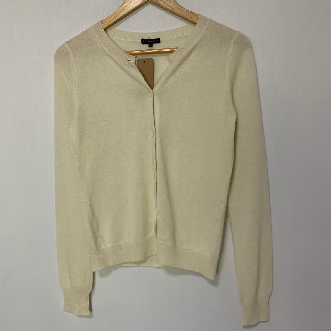 Theory 띠어리 아이보리 빈티지 니트 가디건 캐시미어 100% S 상품이미지2