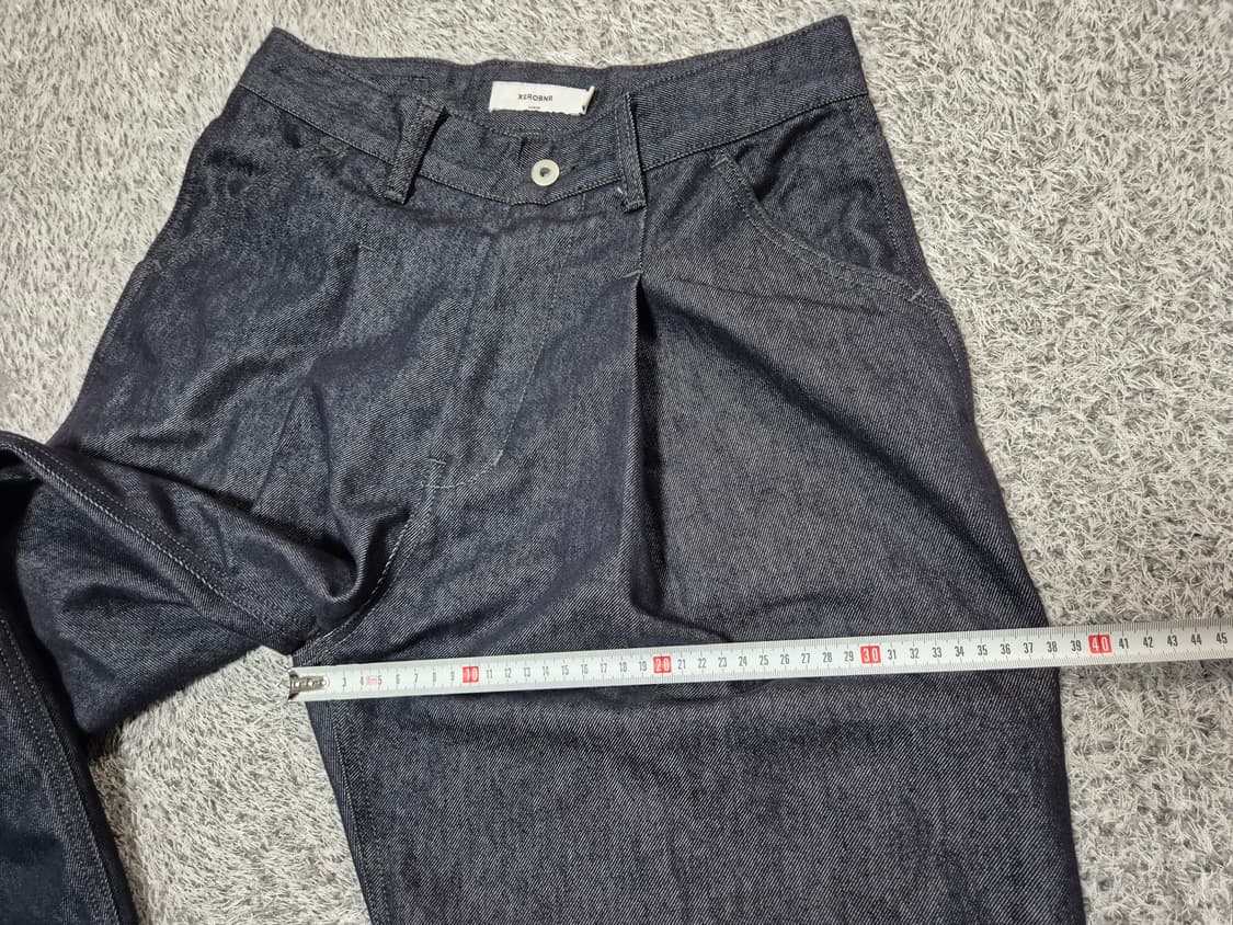 제로 XEROBNR 남성 원턱 와이드핏 데님 팬츠 L 상품이미지10
