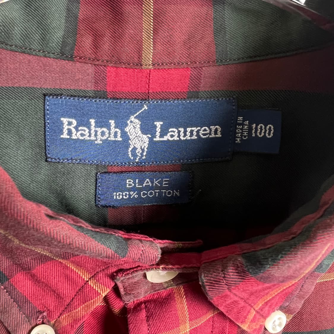 90's 폴로 랄프로렌 블레이크 코튼 타탄체크 셔츠 100 상품이미지4