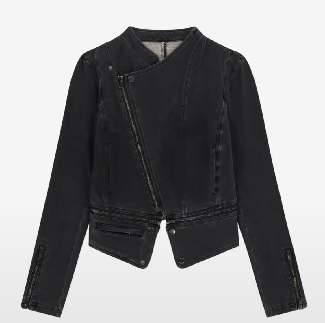 오호스 스판 데님 자켓 차콜 상품이미지1