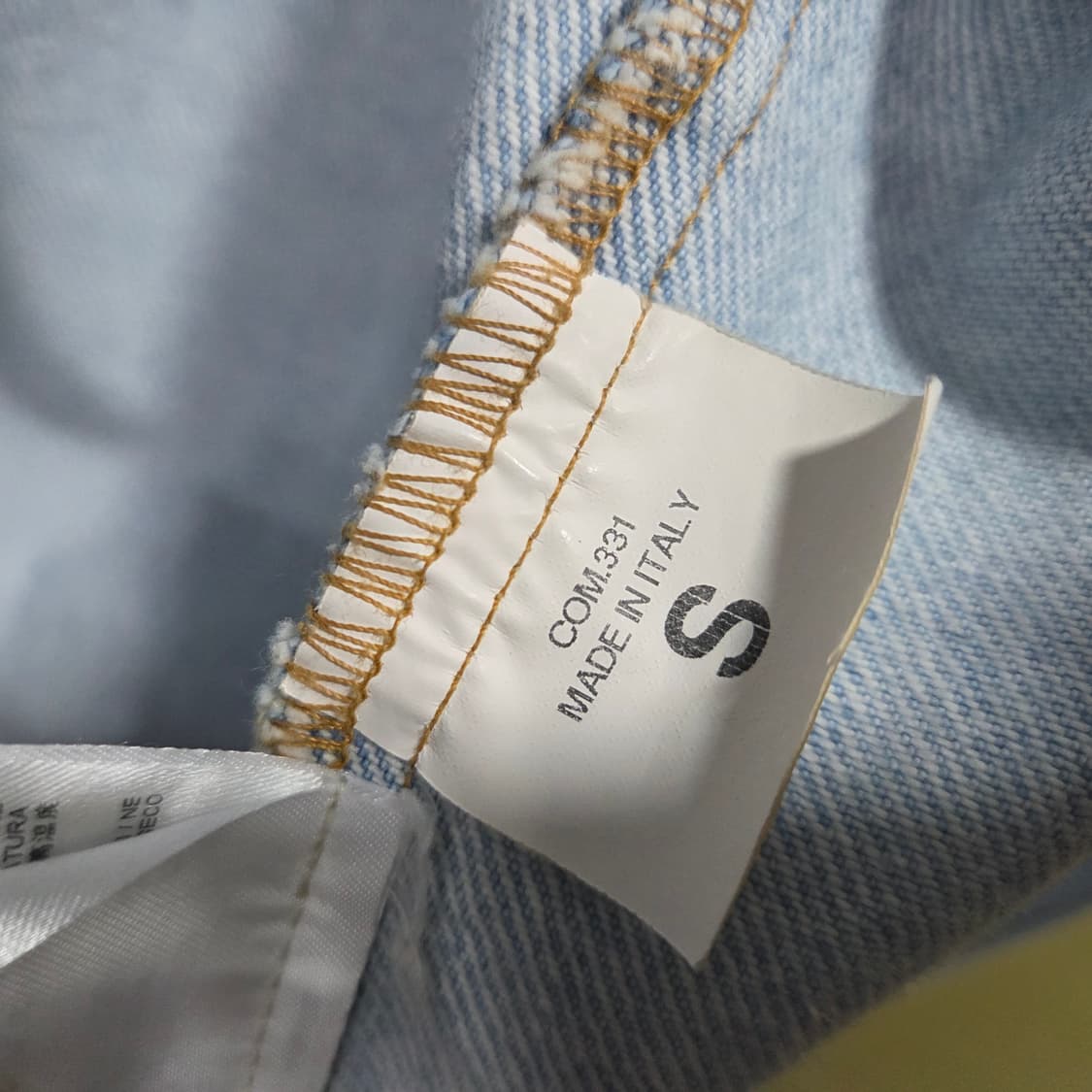 오프화이트 연청 데님 셔츠형 자켓 상품이미지6