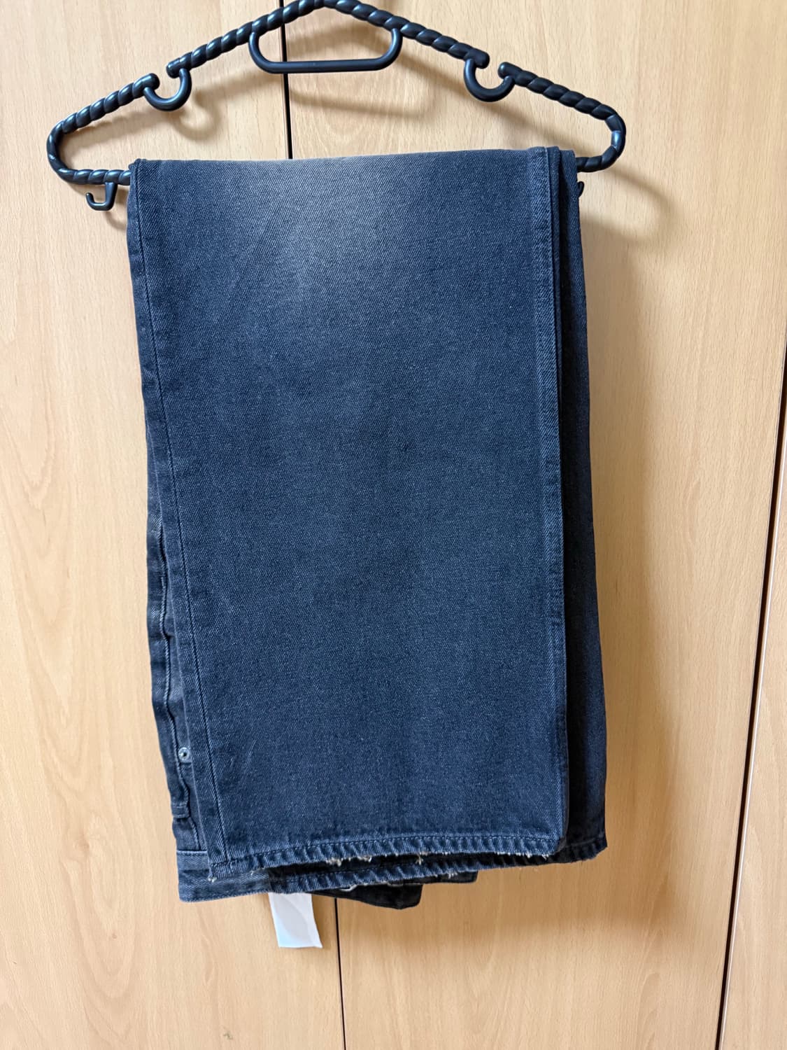 벨리에  미드 와이드 데님 팬츠 - 빈티지 블랙 30/30 상품이미지1