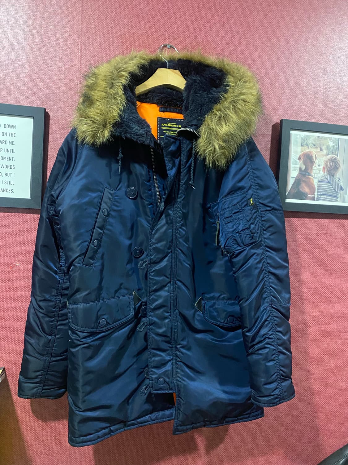 알파인더스트리 N-3B 파카 네이비 S 상품이미지1