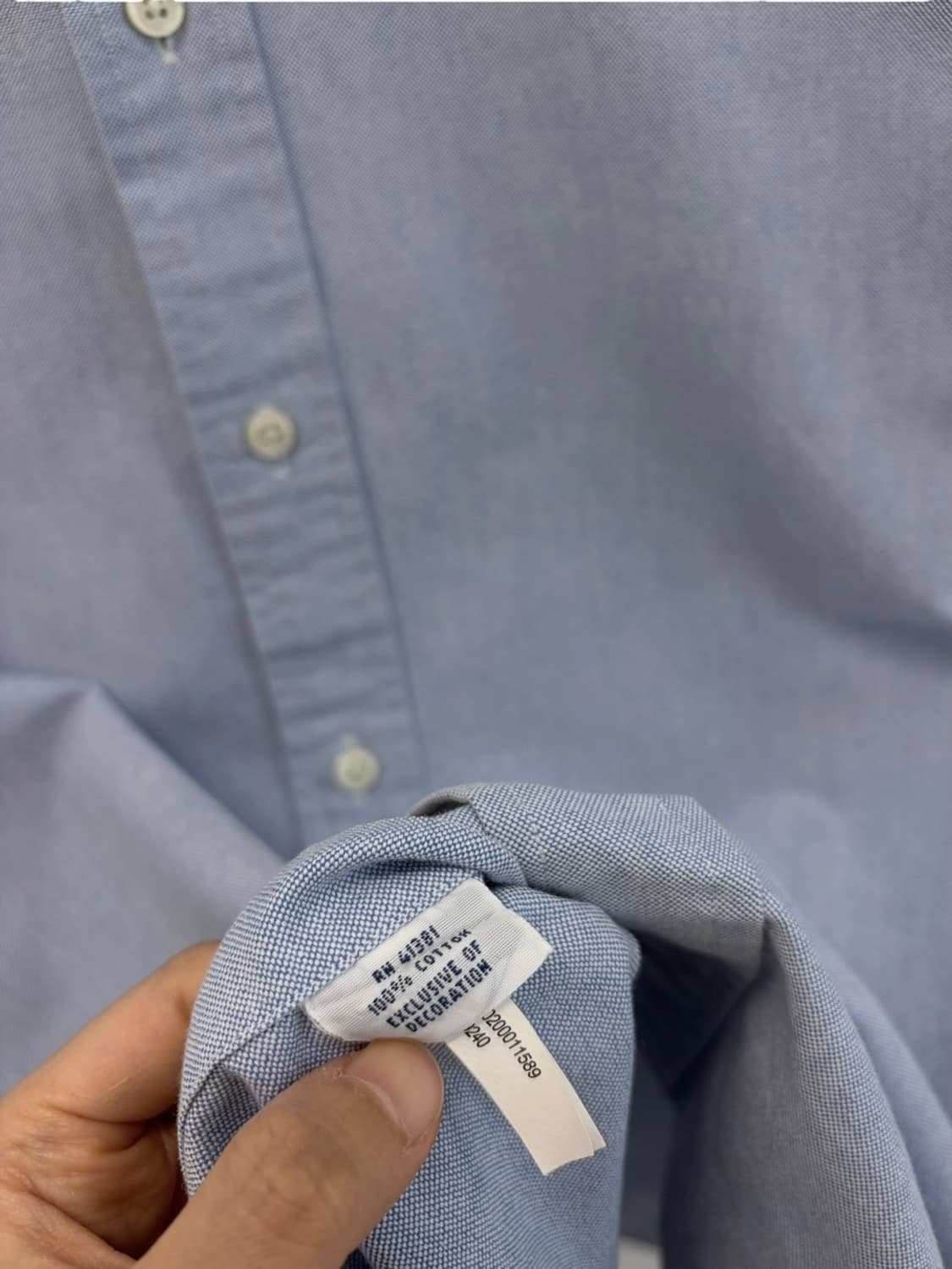 폴로 옥스포드 셔츠 소라색 (M/국내100~105)  상품이미지8