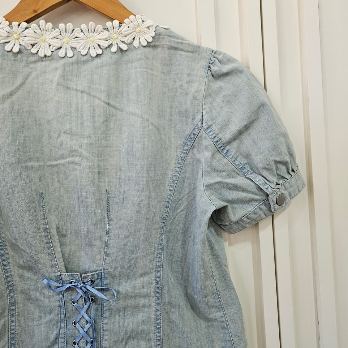 데이지 넥 데님 반팔 자켓 상품이미지6