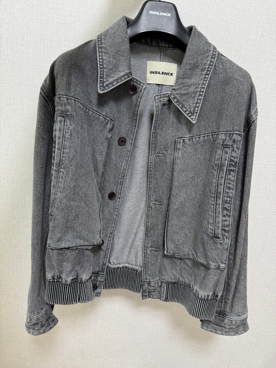 인사일런스 CALIK 데님 보머 자켓 WASHED GREY 상품이미지2